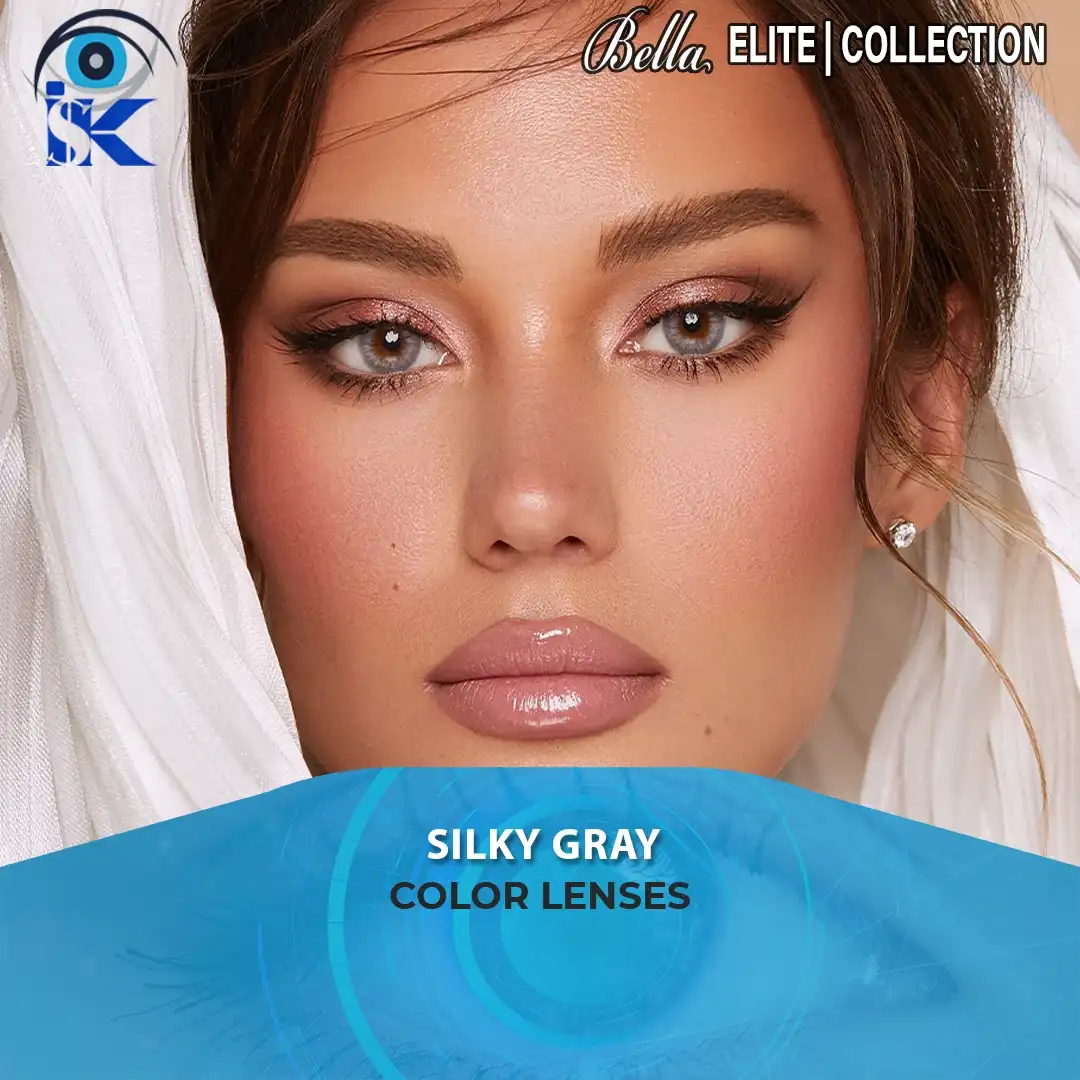 Bella Elite Silky Gray Contact Lenses in Pakistan – Elegant Silky Gray Eyes by ISK Lenses